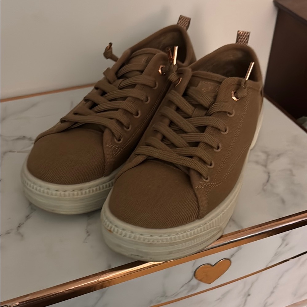 BOBS from Skechers Brown Sneakers with Canvas Upper
